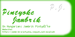 pintyoke jambrik business card